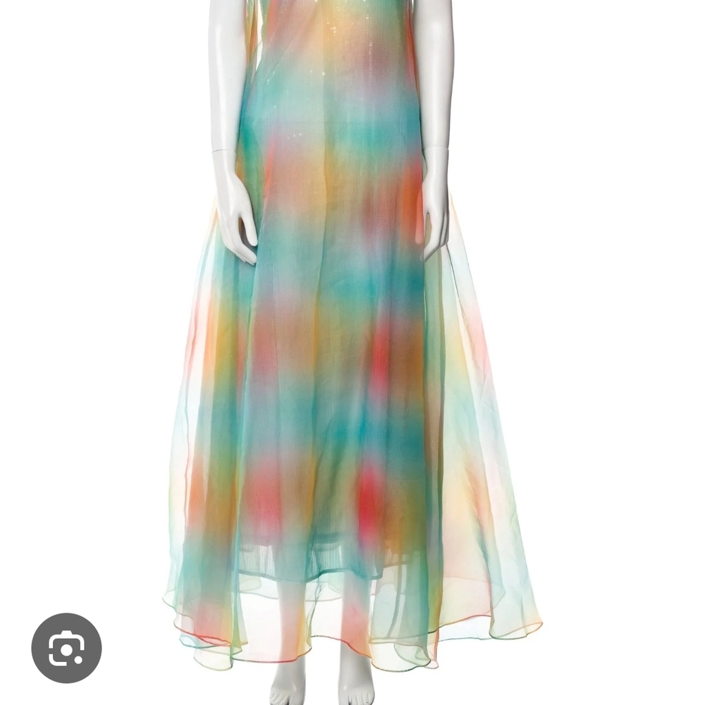 Sheer Ombre Multicolor Maxi Dress